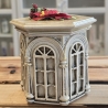 Duftkerze in Schale - Pavillon - Handverziert - Winterduft -