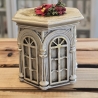 Duftkerze in Schale - Pavillon - Handverziert - Winterduft -