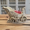 Duftkerze in Schale - Schlitten - Handverziert - Winterduft -