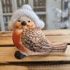 Winter Rotkehlchen mit Teelichthalter - 3er Set -