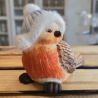 Winter Rotkehlchen mit Teelichthalter - 3er Set -