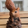 Eichhörnchen mit Tanne - 3er Set - Tierfigur -