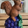 Eichhörnchen mit Tanne - 3er Set - Tierfigur -