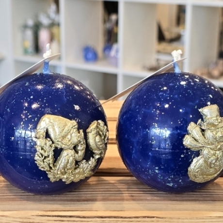 Adventskerzen - Weihnachtskerzen 4-er Set - Blau -