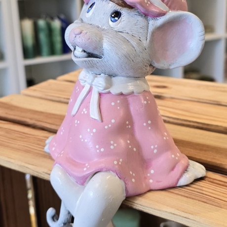 Kantenhocker Keramik Maus - Mädchen - 