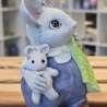 Deko Maus aus Keramik - Mama Maus mit Baby - Handbemalt -
