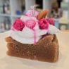 Dekorative Kerze - Himbeer- Kuchen - Törtchen - Handgegossen -