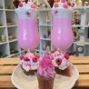 Dekorative Kerze - Himbeer- Kuchen - Törtchen - Handgegossen -