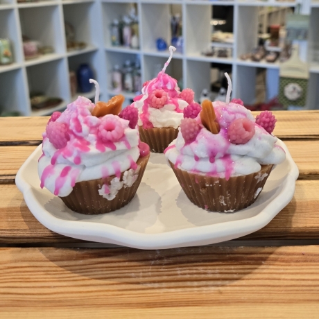 Dekorative Kerze - ​Cupcake Muffin - Handgegossen