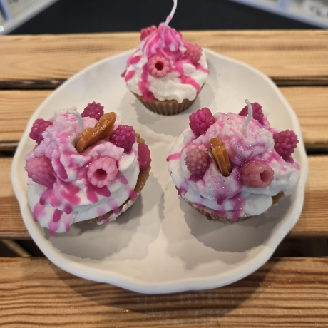 Dekorative Kerze - ​Cupcake Muffin - Handgegossen