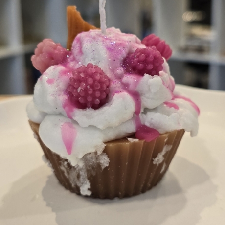 Dekorative Kerze - ​Cupcake Muffin - Handgegossen