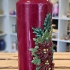 Winter/Weihnachtskerze - Weihnachtsstern 2 - Handgegossen -