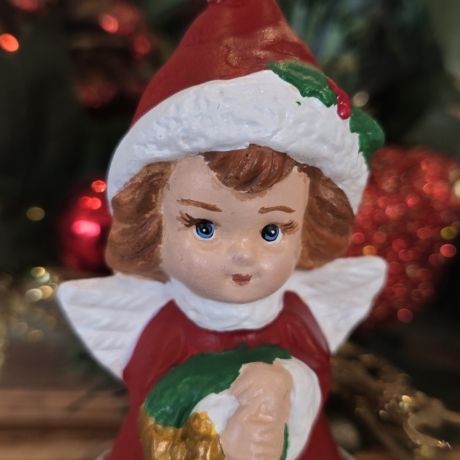 Weihnachtsengel aus Keramik - Sammelfiguren - Handbemalt