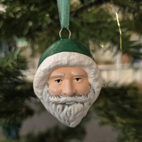 Weihnachtsbaumschmuck aus Keramik - Nikolaus - Weihnachtsmann
