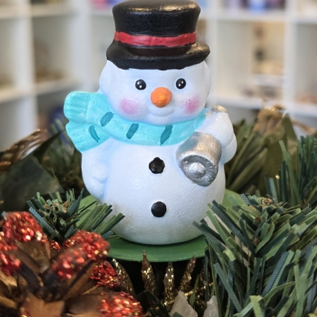 Weihnachtsdeko aus Keramik - Schneemann 4 - Winterdekoration -