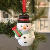 Weihnachtsdeko aus Keramik - Schneemann 1 - Winterdeko -