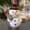 Weihnachtsdeko aus Keramik - Schneemann 1 - Winterdeko -