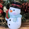 Weihnachtsdeko aus Keramik - Schneemann 1 - Winterdeko -