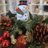 Weihnachtsdeko aus Keramik - Schneemann 1 - Winterdeko -