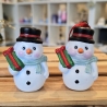 Weihnachtsdeko aus Keramik - Schneemann 1 - Winterdeko -