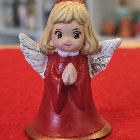Weihnachtsengel aus Keramik - Handbemalt