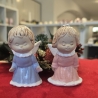 Weihnachtsengel - Schutzengel aus Keramik - Küssende Engel -