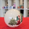 Winter/Weihnachtskerze - Tannenbaum - Rund - Handgegossen -