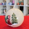Winter/Weihnachtskerze - Tannenbaum - Rund - Handgegossen -