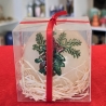 Winter/Weihnachtskerze - Weihnachtsstern - Rund - Handgegossen -