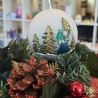 Winter/Weihnachtskerze - Tannenbaum 2 - Rund - Handgegossen -