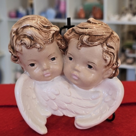 Engel aus Keramik - Schutzengel - Wanddekoration -