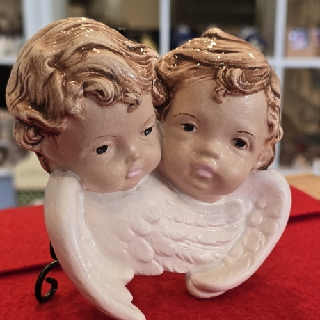 Engel aus Keramik - Schutzengel - Wanddekoration -