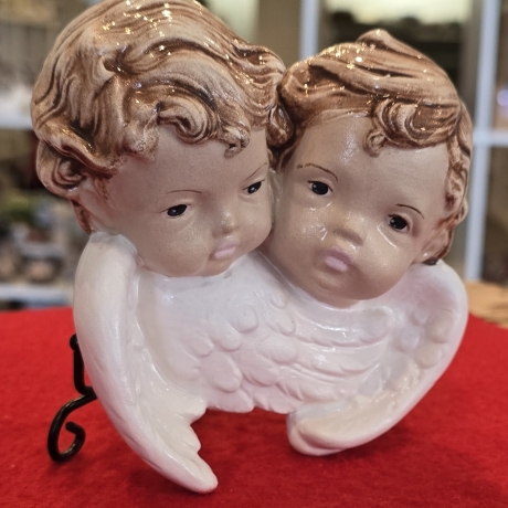 Engel aus Keramik - Schutzengel - Wanddekoration -