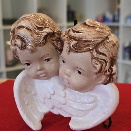 Engel aus Keramik - Schutzengel - Wanddekoration -