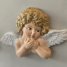 Schutzengel aus Keramik - Engelskopf 8 - Wanddekoration -