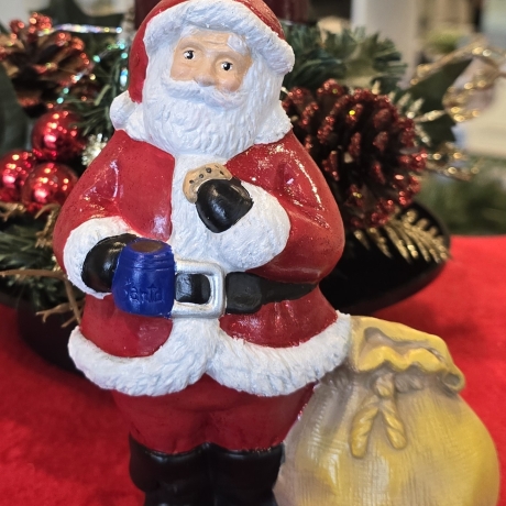 Weihnachtsmann aus Keramik - Nikolaus Figur -