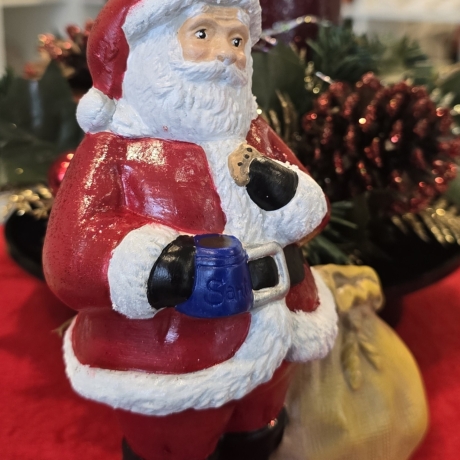 Weihnachtsmann aus Keramik - Nikolaus Figur -