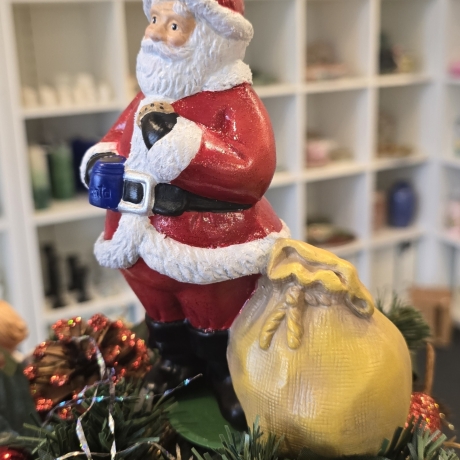 Weihnachtsmann aus Keramik - Nikolaus Figur -