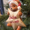 Weihnachtsbaumschmuck - Teddybär mit Stern - Personalisierbar -