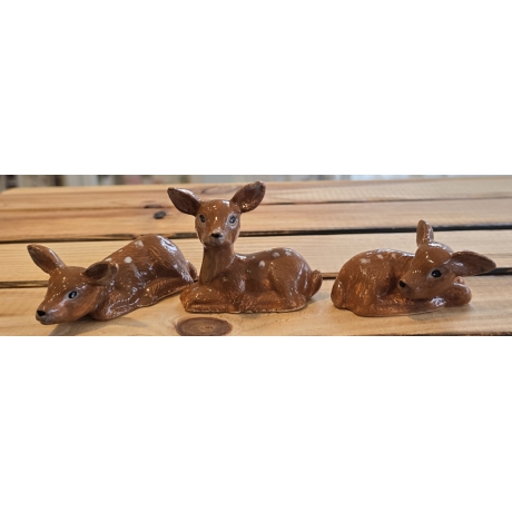 Deko Figur - Rehkitz - Bambi - Reh - Hirschkalb - Keramik -