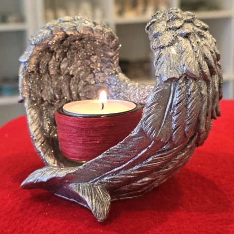Teelichthalter - Engelsflügel - Kerzenständer - 