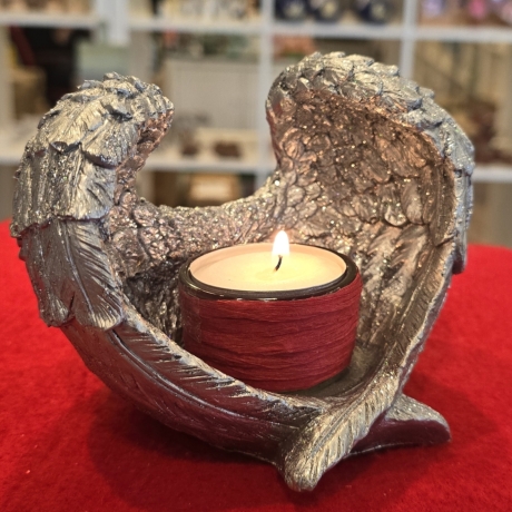Teelichthalter - Engelsflügel - Kerzenständer - 