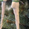 Schneemann - Eiszapfen - Weihnachtsbaumschmuck aus Keramik - 