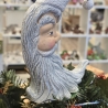 Weihnachtsmann - Halbmond - Keramikfigur - Weihnachtsdekoration