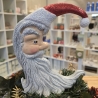 Weihnachtsmann - Halbmond - Keramikfigur - Weihnachtsdekoration