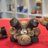 Keramikfiguren - Verrückter Elch - Tierfigur -