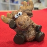 Keramikfiguren - Verrückter Elch - Tierfigur -