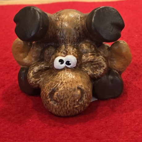 Keramikfiguren - Verrückter Elch - Tierfigur -