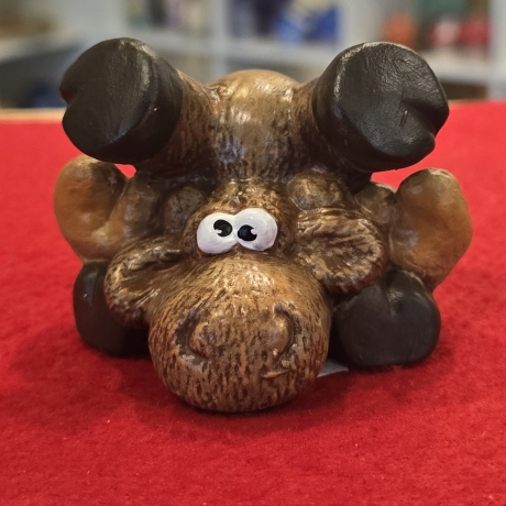 Keramikfiguren - Verrückter Elch - Tierfigur -