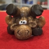 Keramikfiguren - Verrückter Elch - Tierfigur -